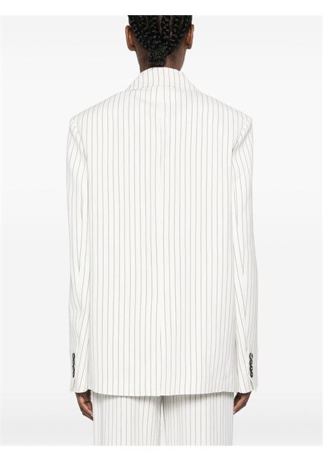 Ivory ans black double-brreasted striped blazer Loulou studio - women LOULOU DE SAISON | FEDORAIVRYBLKSTRP